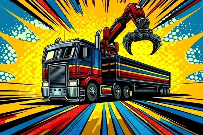 Грузоперевозки на современном тягаче с автоматической коробкой передач